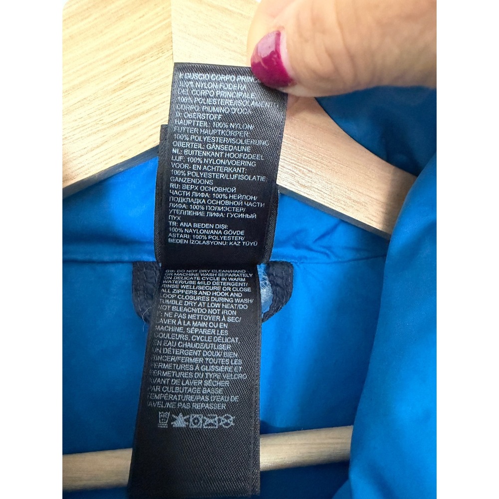 The North Face Boys Puffer Jacket Navy Blue Grey Full Zip Insulated XL 18/20 - Picture 4 of 5